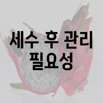 세수 후 관리 필요성