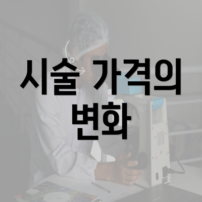 시술 가격의 변화