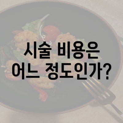 시술 비용은 어느 정도인가?