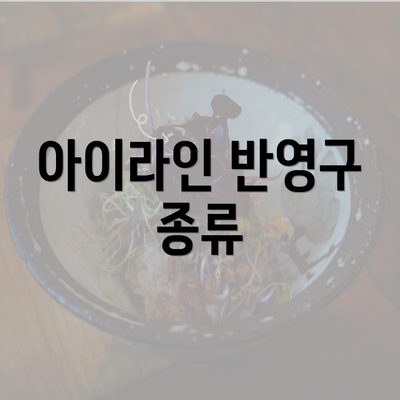 아이라인 반영구 종류