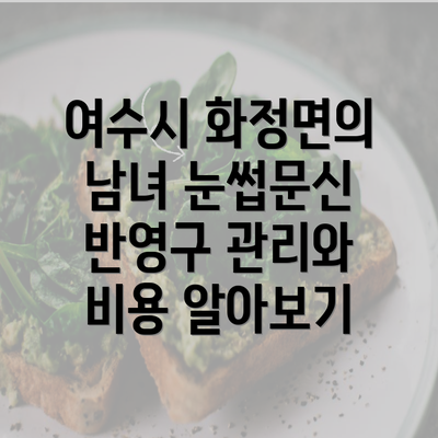 여수시 화정면의 남녀 눈썹문신 반영구 관리와 비용 알아보기