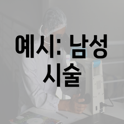 예시: 남성 시술