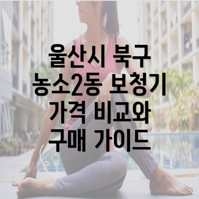 울산시 북구 농소2동 보청기 가격 비교와 구매 가이드