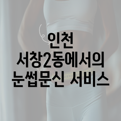 인천 서창2동에서의 눈썹문신 서비스