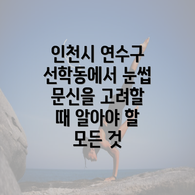 인천시 연수구 선학동에서 눈썹 문신을 고려할 때 알아야 할 모든 것