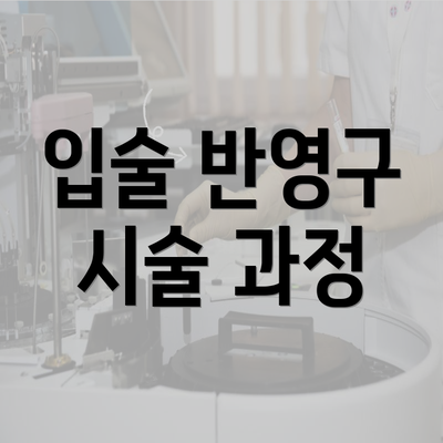 입술 반영구 시술 과정