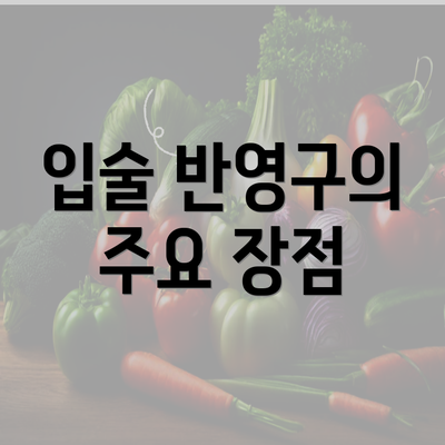 입술 반영구의 주요 장점