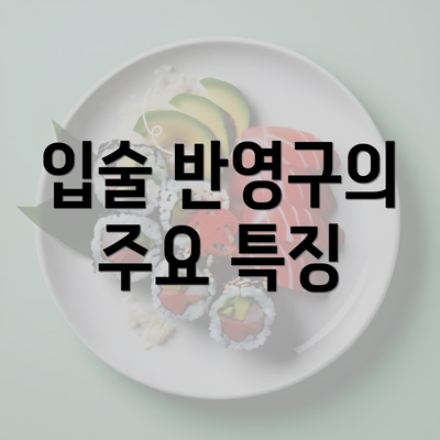 입술 반영구의 주요 특징