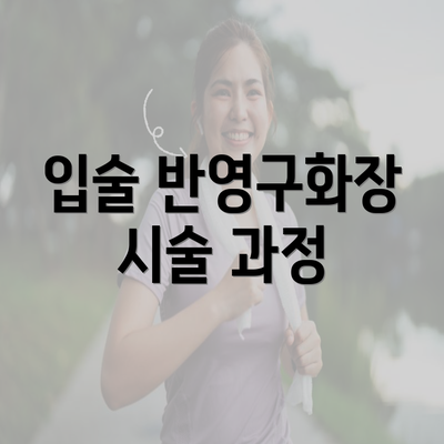 입술 반영구화장 시술 과정