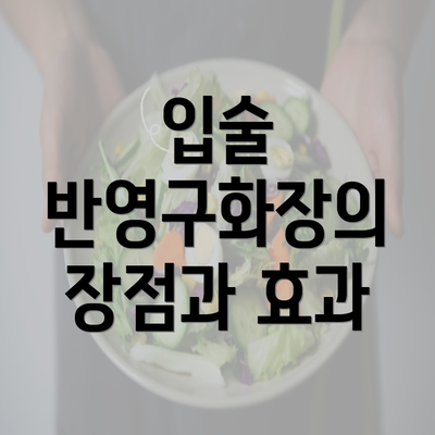 입술 반영구화장의 장점과 효과