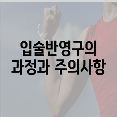 입술반영구의 과정과 주의사항