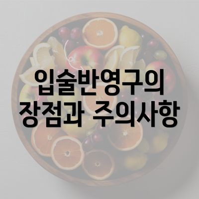 입술반영구의 장점과 주의사항