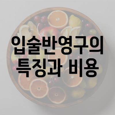 입술반영구의 특징과 비용