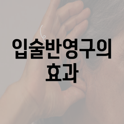 입술반영구의 효과