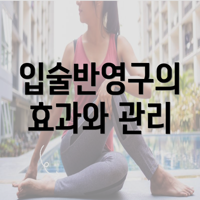 입술반영구의 효과와 관리