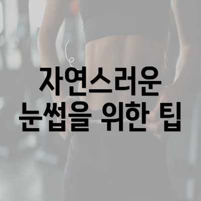 자연스러운 눈썹을 위한 팁