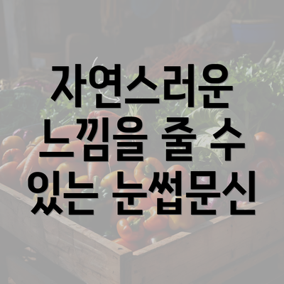 자연스러운 느낌을 줄 수 있는 눈썹문신