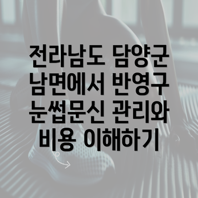 전라남도 담양군 남면에서 반영구 눈썹문신 관리와 비용 이해하기