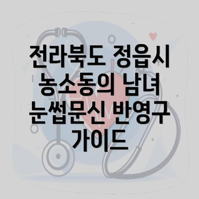 전라북도 정읍시 농소동의 남녀 눈썹문신 반영구 가이드