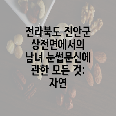 전라북도 진안군 상전면에서의 남녀 눈썹문신에 관한 모든 것: 자연