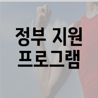 정부 지원 프로그램