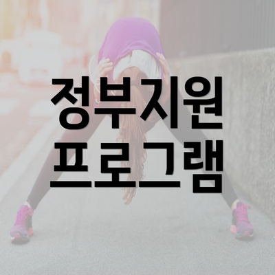 정부지원 프로그램