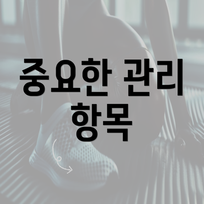 중요한 관리 항목