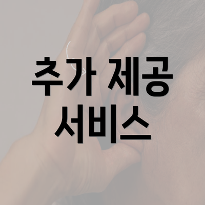 추가 제공 서비스