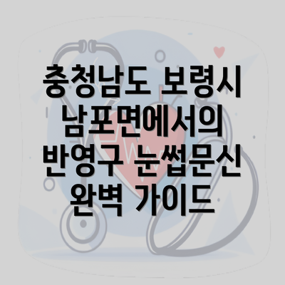 충청남도 보령시 남포면에서의 반영구 눈썹문신 완벽 가이드