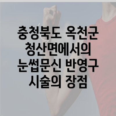 충청북도 옥천군 청산면에서의 눈썹문신 반영구 시술의 장점