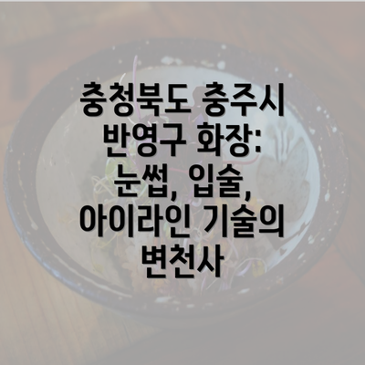 충청북도 충주시 반영구 화장: 눈썹, 입술, 아이라인 기술의 변천사