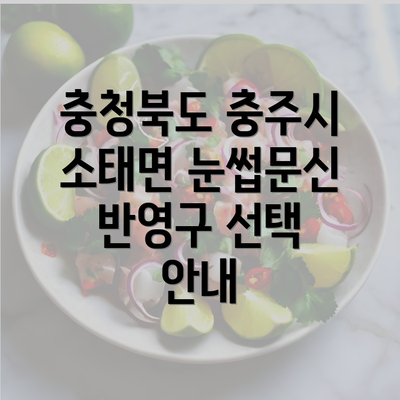 충청북도 충주시 소태면 눈썹문신 반영구 선택 안내