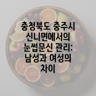 충청북도 충주시 신니면에서의 눈썹문신 관리: 남성과 여성의 차이