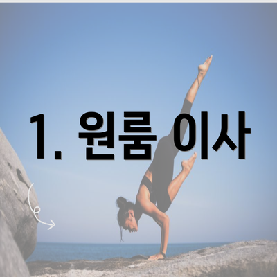 1. 원룸 이사