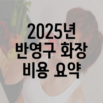 2025년 반영구 화장 비용 요약