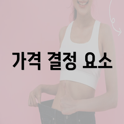 가격 결정 요소