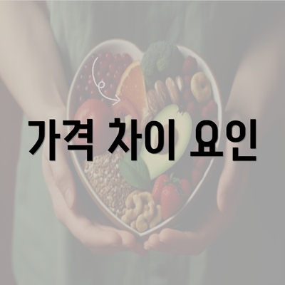 가격 차이 요인