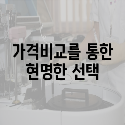 가격비교를 통한 현명한 선택