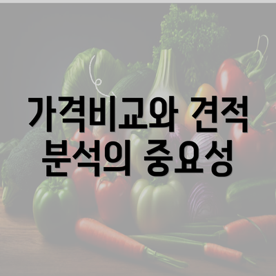 가격비교와 견적 분석의 중요성