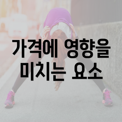 가격에 영향을 미치는 요소