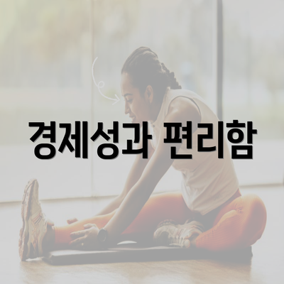 경제성과 편리함