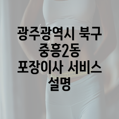 광주광역시 북구 중흥2동 포장이사 서비스 설명