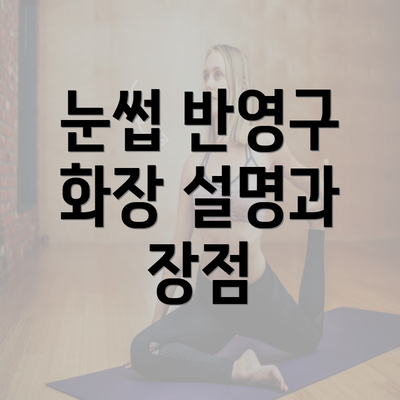 눈썹 반영구 화장 설명과 장점