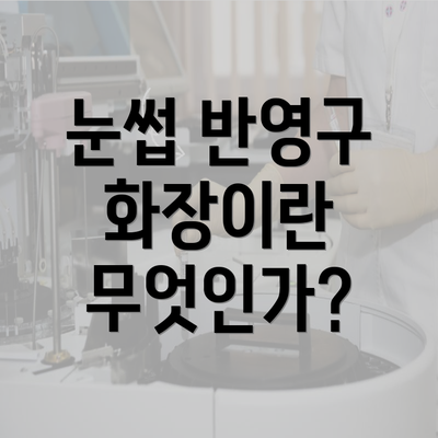 눈썹 반영구 화장이란 무엇인가?