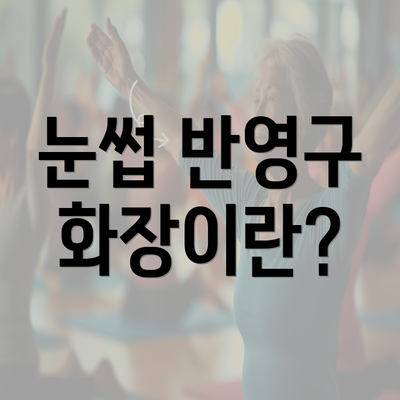 눈썹 반영구 화장이란?