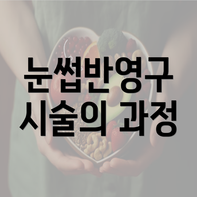 눈썹반영구 시술의 과정