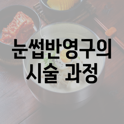 눈썹반영구의 시술 과정