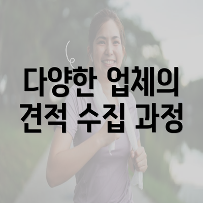 다양한 업체의 견적 수집 과정