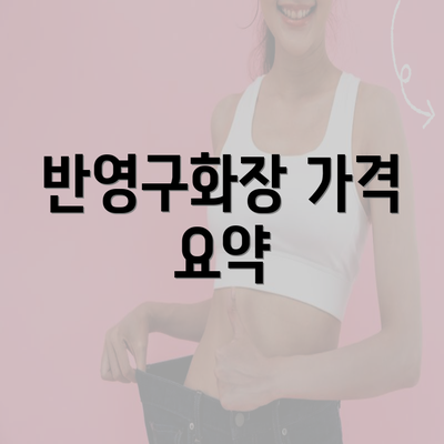 반영구화장 가격 요약