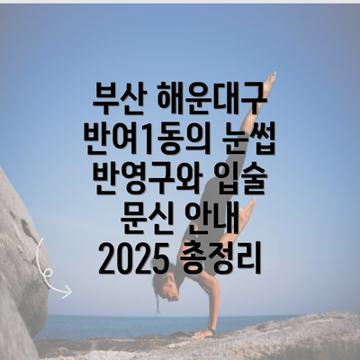 부산 해운대구 반여1동의 눈썹 반영구와 입술 문신 안내 2025 총정리